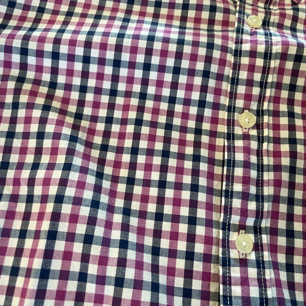 Purple and Blue Checkered Dress Shirt - Picture 3 of 7